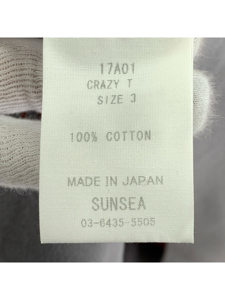 SUNSEA CRAZY T 17A01 赤×茶 (3) タグ付キ