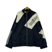 adidas ブルゾン・ジャンパー 90s ナイロンジャケット 白黒 (XL)