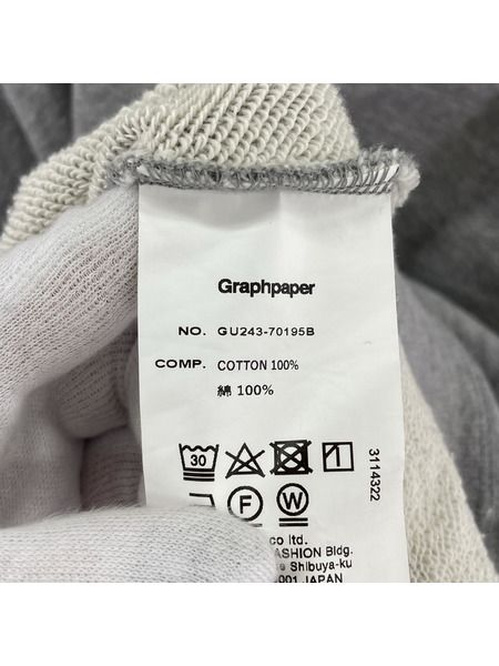 graphpaper　スウェット　グレー　2  GU243-70195B