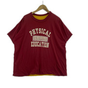 Champion 半袖Tシャツ・カットソー 70s/バータグ/3段/カレッジプリント/赤