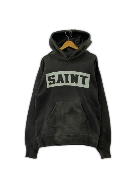 SAINT MICHAEL 21AW SAINT BOX HOODIE_SPINNER M フェードブラック SM-