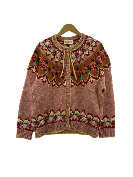 PINK HOUSE 薔薇 カーディガン ピンク