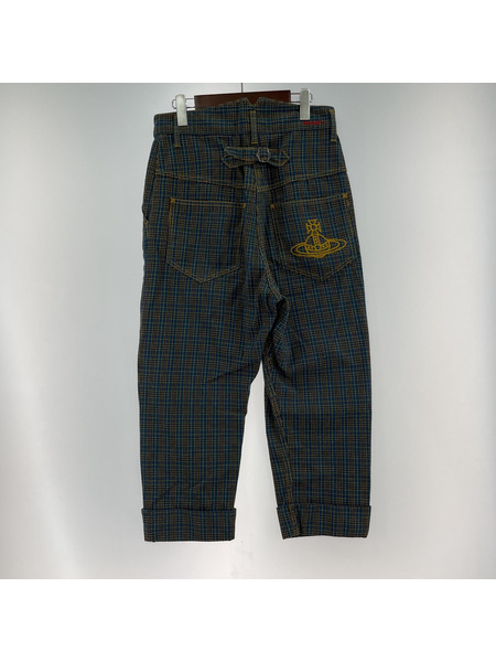 Vivienne Westwood パンツ RED LABEL チェックパンツ M ブルー