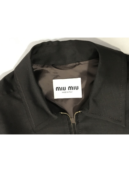 メンズラグ衣料 miumiu/ロゴモヘア ブルゾンジャケット