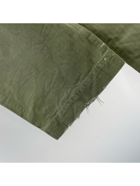 or slow パンツ ベイカーパンツ ヘリンボーン カーキ (2)