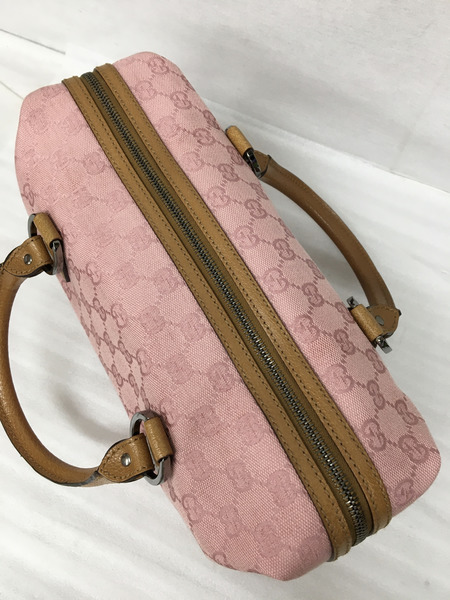 GUCCI　ハンドバッグ GGキャンバス/ミニボストンバッグ/ピンク/113009