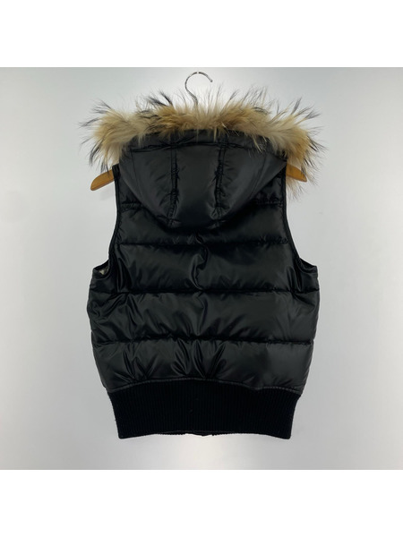 BURBERRY BLUE LABEL ダウンベスト ファー フーデッド ダウンベスト