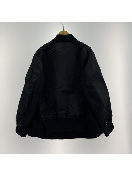Sacai Wool Surge x Nylon Twill Blouson 黒[値下]