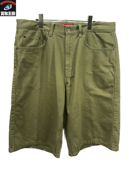 Supreme ショートパンツ オリーブ色 Supreme ショートパンツ 24SS Baggy Denim Short Light Olive