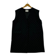 AMERI ジレ・ベスト 24SS/TWINKLE CURVE VEST/ブラック