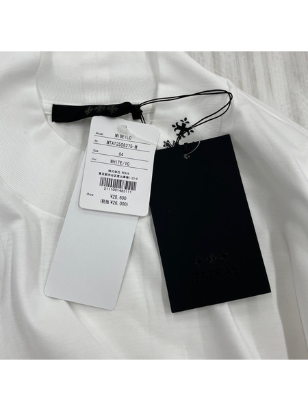 TATRAS 25SS MIBELIO モックネックL/S Tee 04 白 MTAT25S8275-M タグ付