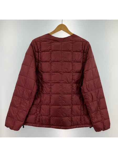 ダウンジャケット TAION CREW NECK INNER DOWN SET L ボルドー