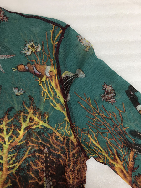 JEAN-PAUL GAULTIER HOMME 熱帯魚/海 パワーネット 総柄メッシュカットソー(48)