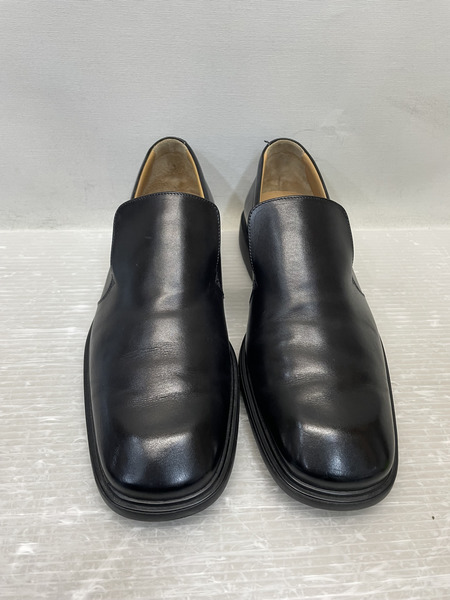 BALLY スクエアトゥ レザースリッポン 7 1/2E 黒