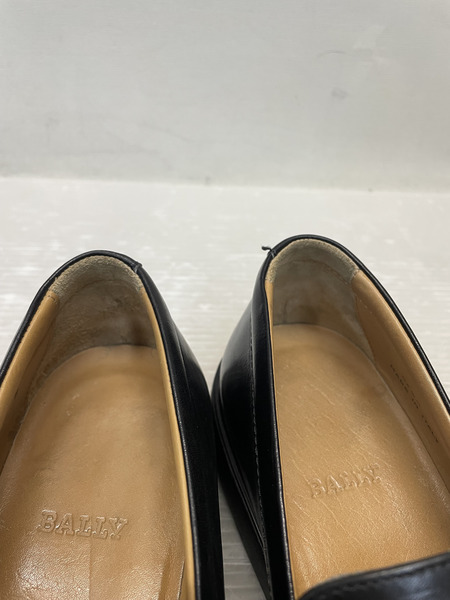 BALLY スクエアトゥ レザースリッポン 7 1/2E 黒