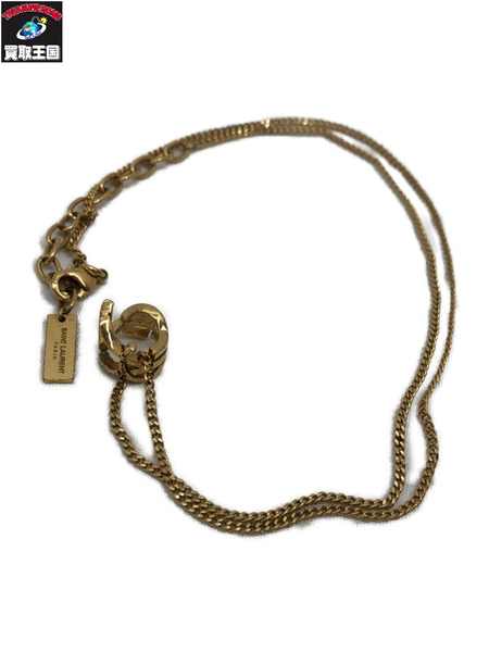 SAINT LAURENT/ツイスト/YSLロゴネックレス