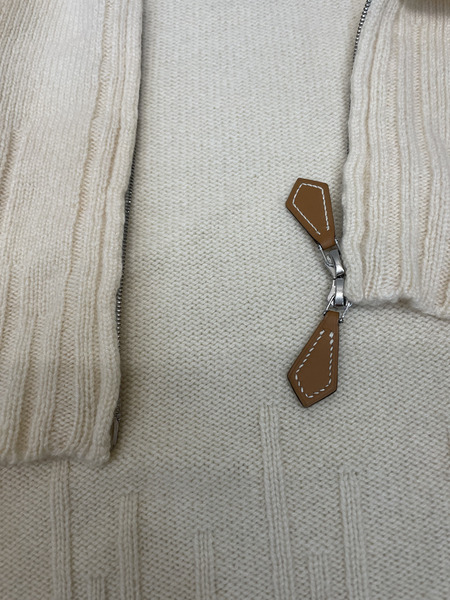 Hermes カシミヤ ジップ ドライバーズ ニット Lサイズ ラグ衣その他
