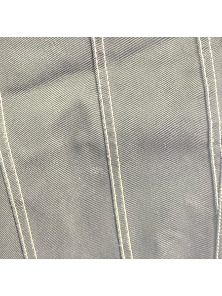 COMME des GARCONS パンツ SHIRT ホワイトステッチクロップドパンツ 黒