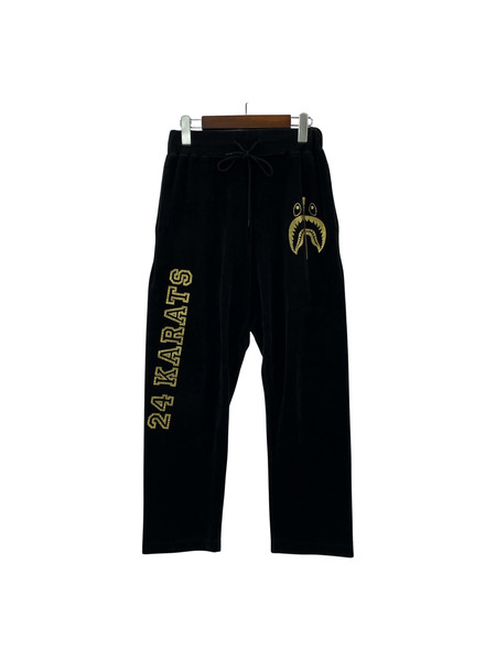 A BATHING APE/24karats/トラックパンツ/ベロア/ブラック[値下]