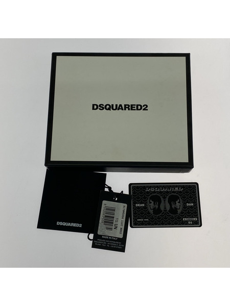 DSQUARED2 コンパクトウォレット スタッズトリム 二ツ折リ財布[値下]