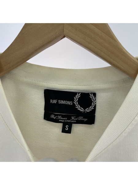 RAF SIMONS 長袖Tシャツ・カットソー × FRED PERRY バックプリントLSTEE ホワイト