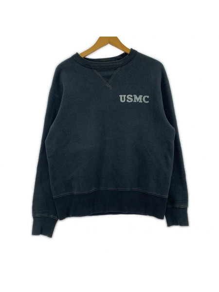 TOYS McCOY スウェット・トレーナー USMC 黒(M)