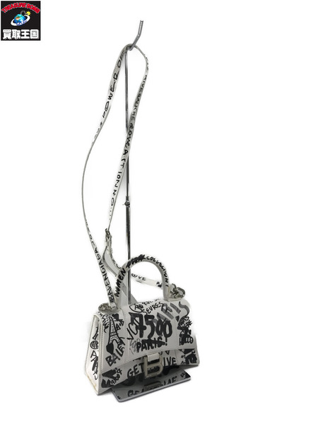 Balenciaga ショルダーバッグ グラフィック アワーグラス 2wayショルダーバッグ 白
