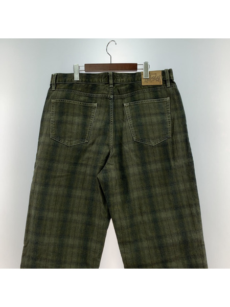STUSSY 24SS BIG OL JEAN CANVAS PLAID チェック[値下]