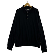 nanamica ポロシャツ 25SS WOOL L/S Polo 黒 (XL) S25SH101
