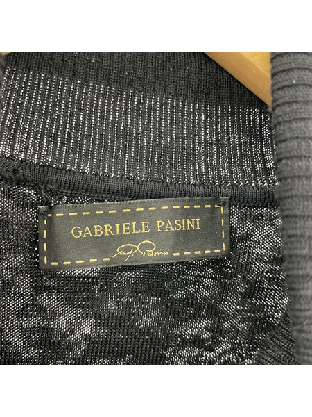 STONE ISLAND×GABRIELE PASINI ジャガードハイネックニット M ブラック