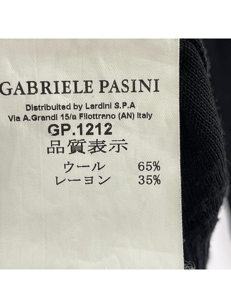 STONE ISLAND×GABRIELE PASINI ジャガードハイネックニット M ブラック