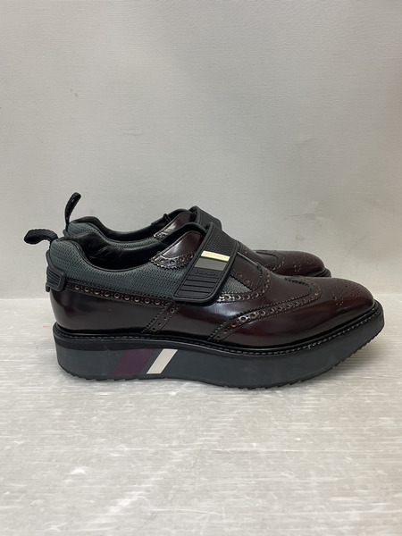 PRADA ウイングチップ レザーベルクロシューズ 6 2EG234