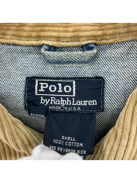 POLO RALPH LAUREN デニムジャケット 90s カウボーイプリント インディゴ