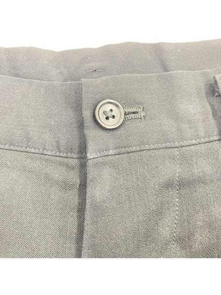 Yohji Yamamoto パンツ 左コインポケット付シワギャバ太パンツ 黒