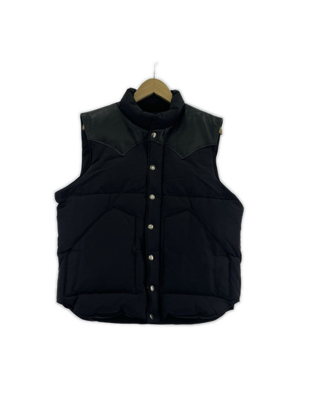SUGAR CANE ダウンベスト N/C LEATHER YOKE DOWN VEST (L) 黒
