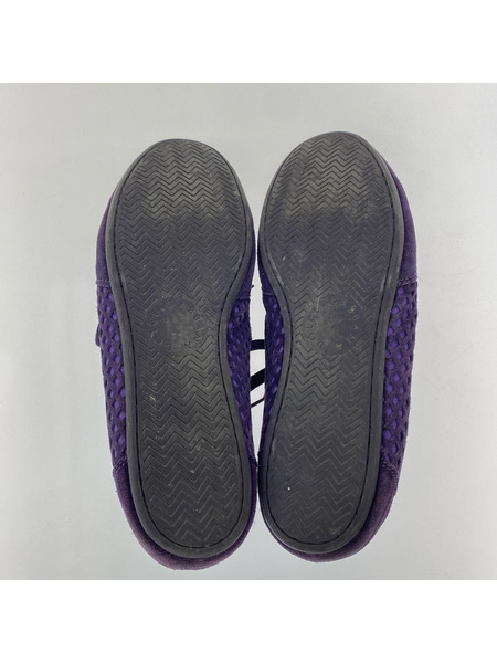 DOLCE&GABBANA スニーカー パンチングスエードフラットシューズ PUR (9)