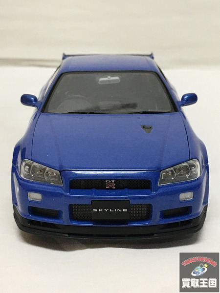 エブロ 1/24 スカイラインGT-R R34 VスペックII ブルー