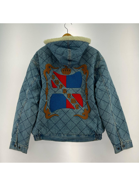 Supreme ブルゾン・ジャンパー 18AW Quited Denim Pilot Jacket M ブルー