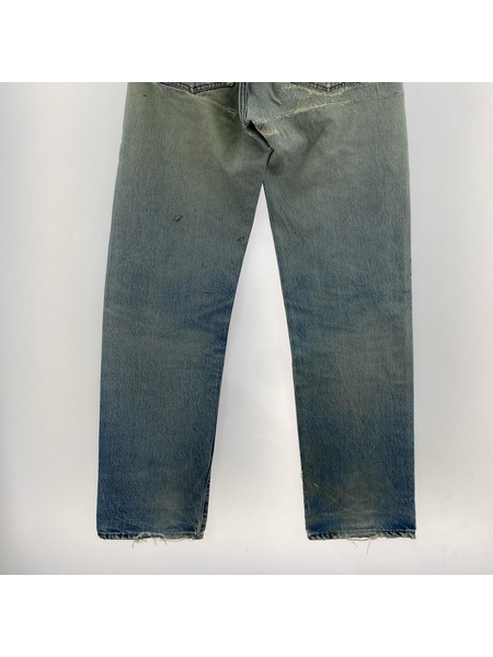 Levi's 501 80s 555刻印 バレンシア セルビッチ リペア ダメージ デニム