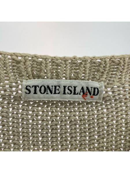 STONE ISLAND ニット・セーター 90s グリーンエッジワッペン クルーネックニット (L)