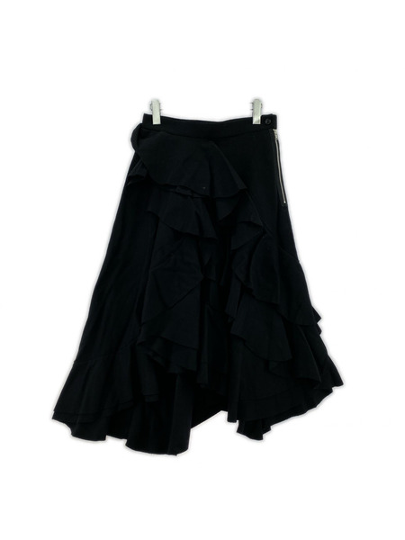 TAO COMME des GARCONS ロングスカート ウールアシンメトリースカート M ブラック