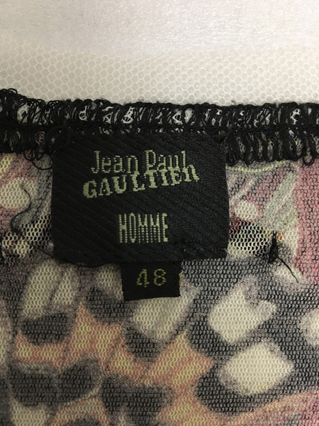 JEAN-PAUL GAULTIER HOMME バタフライ/蝶柄 パワーネット メッシュカットソー(48)[値下]
