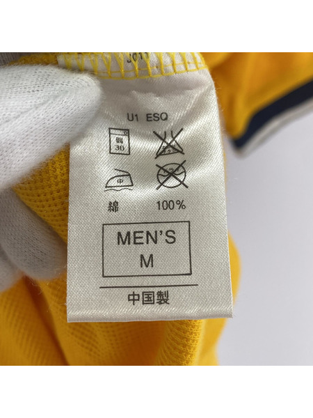 NIKE 銀タグ S/Sリブラインカットソー 黄 (M)[値下]