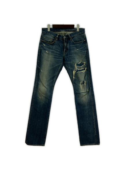 HYSTERIC GLAMOUR PF加工スタッズデニムパンツ 0251AP11 (29)[値下]