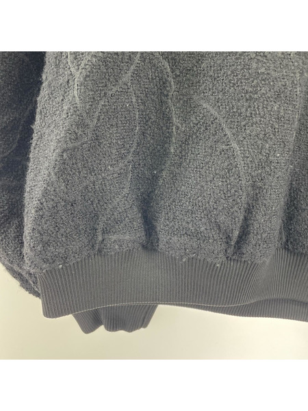 LEONARD ニット・セーター パフスリーブ ジャガード 36 黒