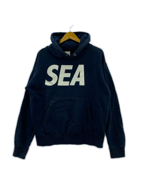 WIND AND SEA パーカー 初期タグ 両面ロゴプリント NVY