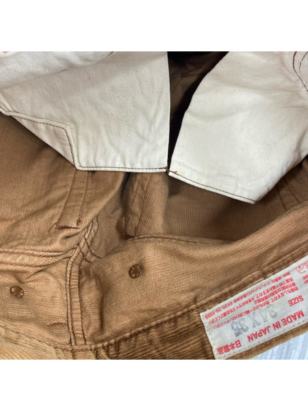 EVISU パンツ YAMANE DELUXE HAYAOKI コーデュロイ シンチバック 34 茶