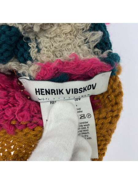 Henrik Vibskov ソノ他 fringe knit hood ニットフード OS マル