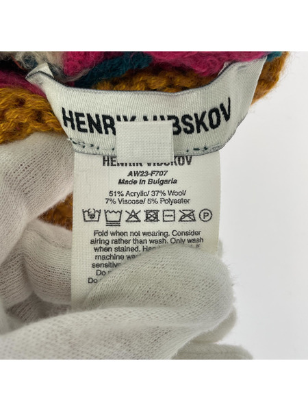 帽子 HENRIK VIBSKOV fringe Knit hood HENRIK VIBSKOV fringe Knit hood