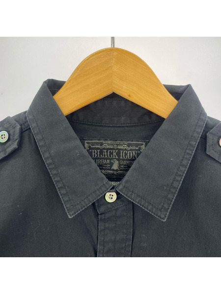 NEIGHBORHOOD 長袖シャツ BLACK ICON ブラック